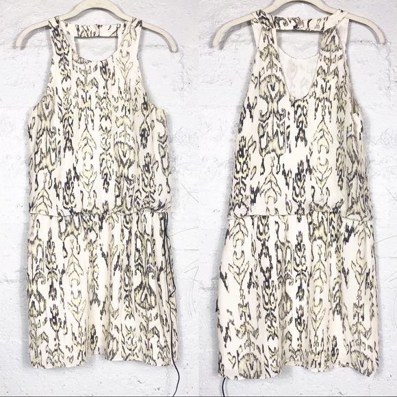 Waverly Grey Midi Abstract Print Silk  Dress - Picture 8 of 8